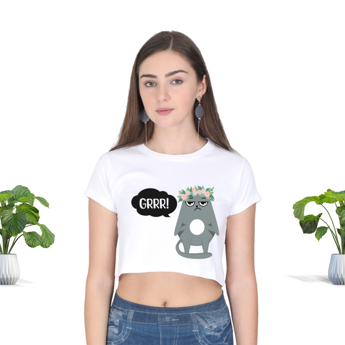 Grrr Women Crop Top