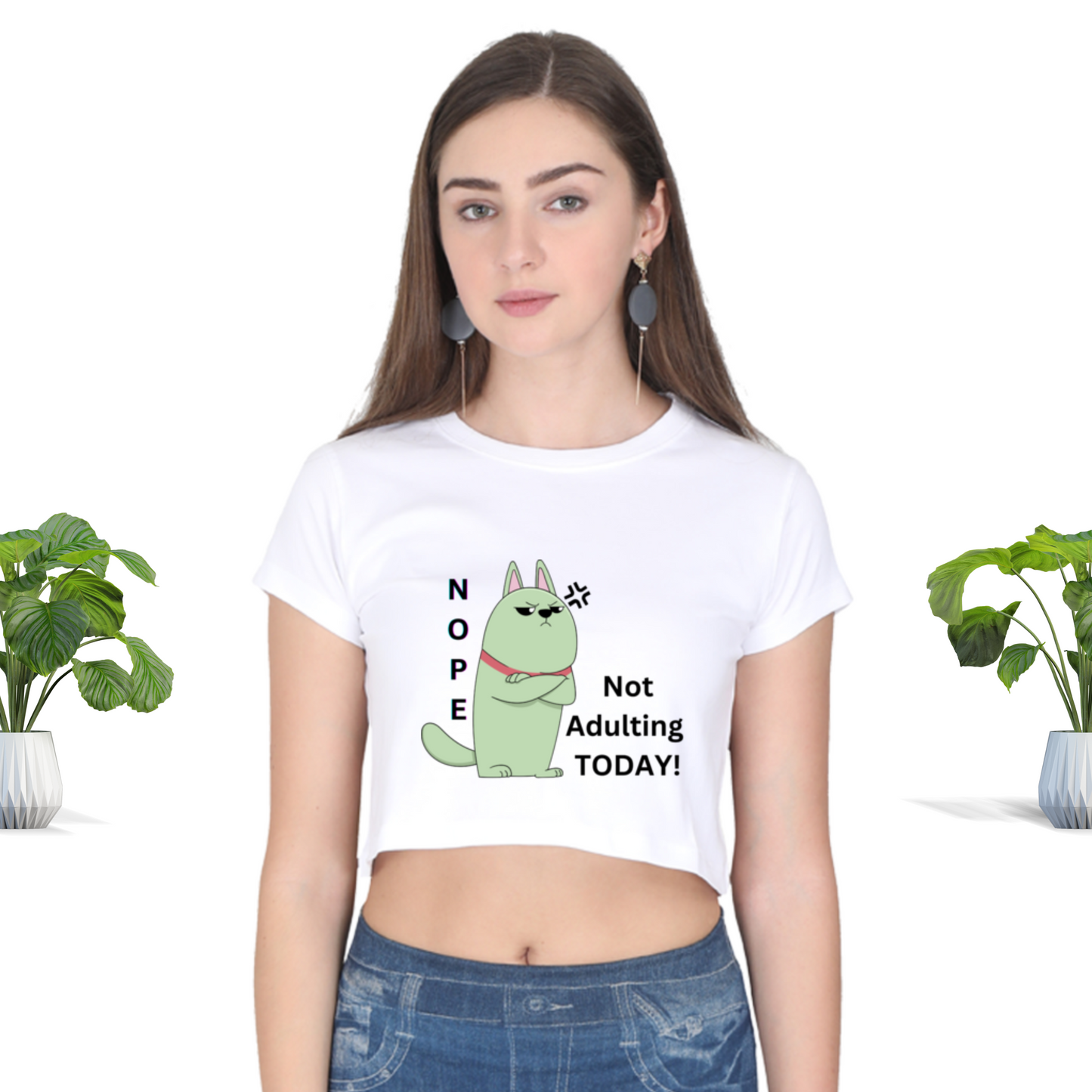 Not Adulting Today - Crop Top Women