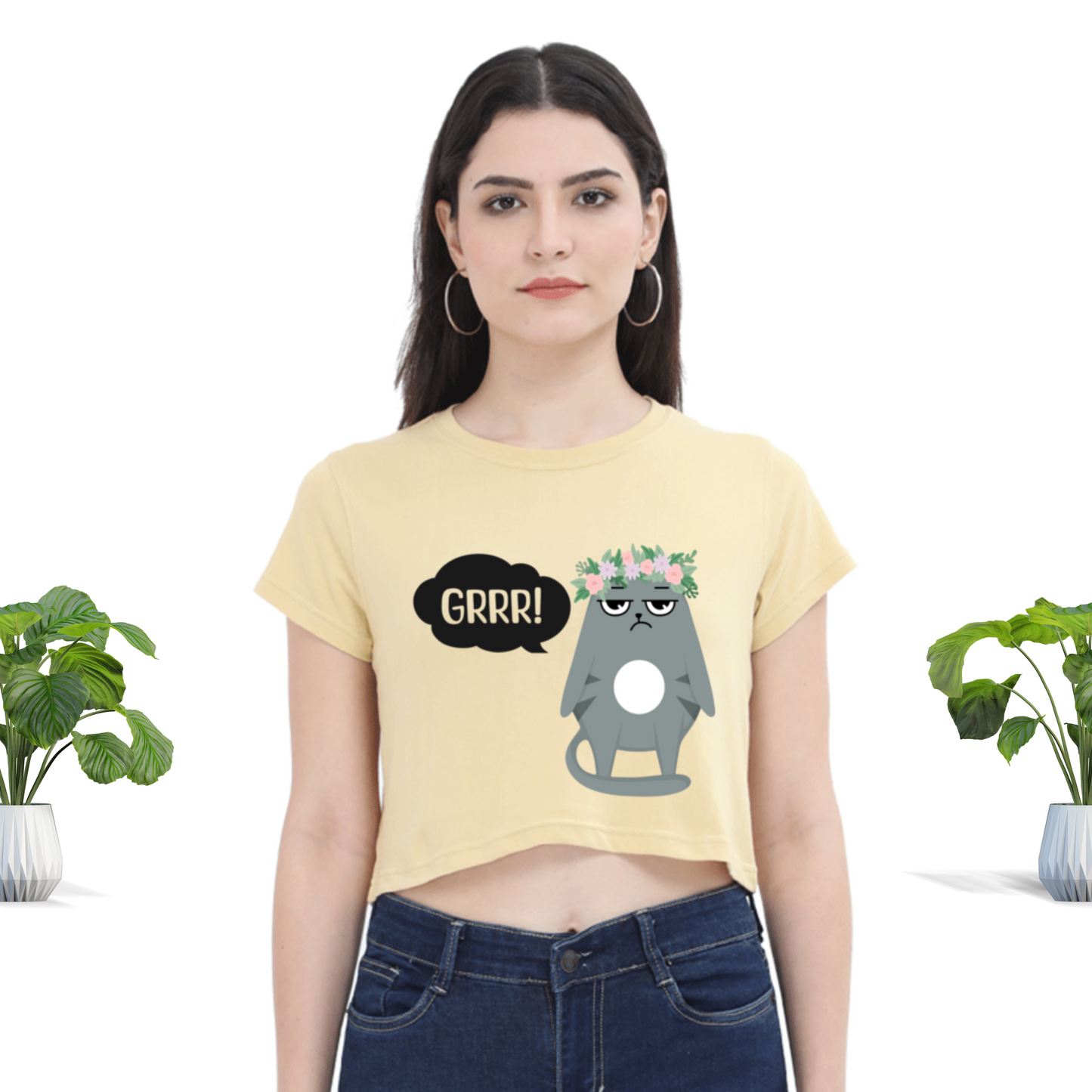 Grrr Women Crop Top