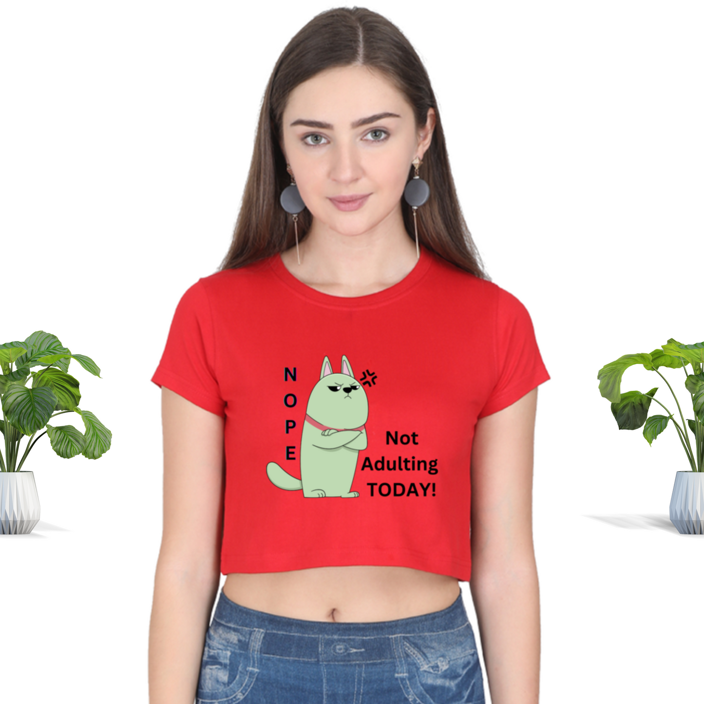 Not Adulting Today - Crop Top Women