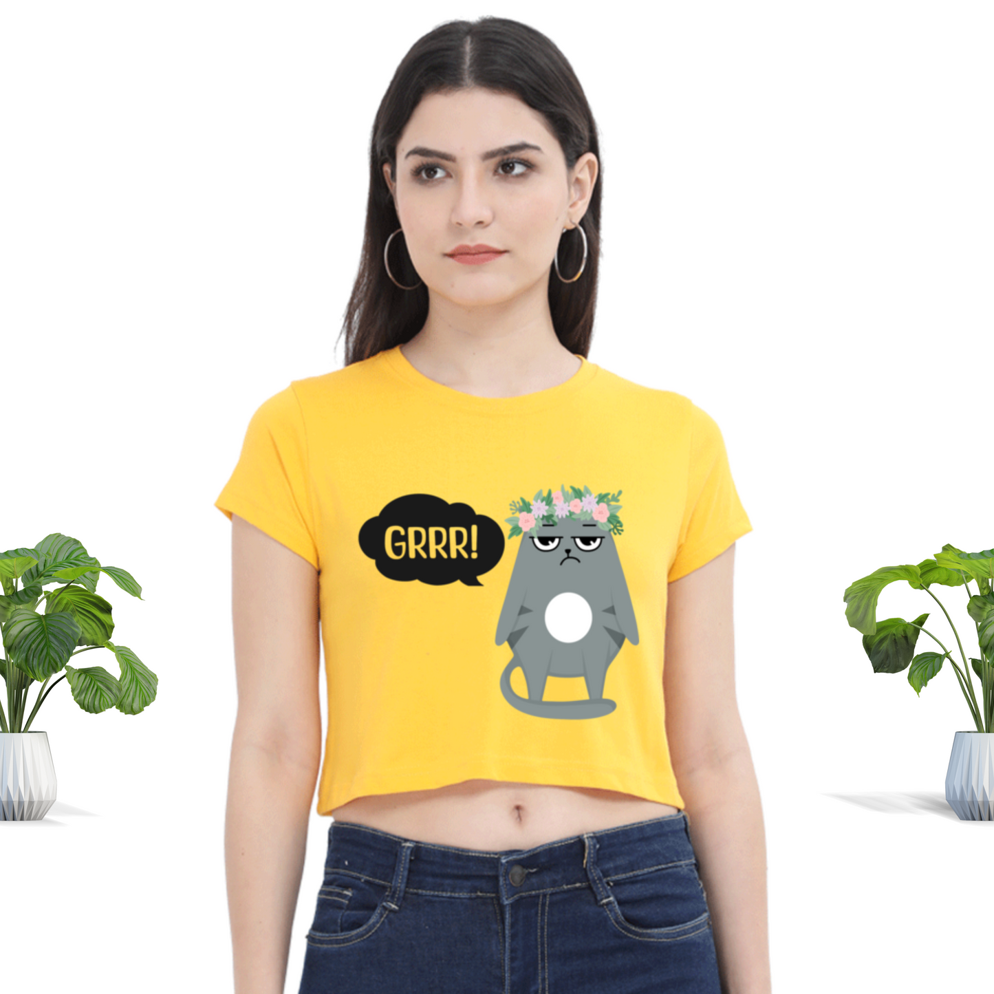 Grrr Women Crop Top