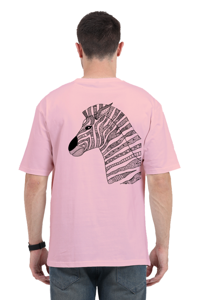 Mandala Zebra Unisex Oversized Tee