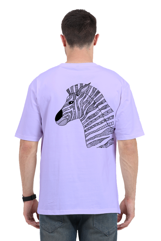 Mandala Zebra Unisex Oversized Tee
