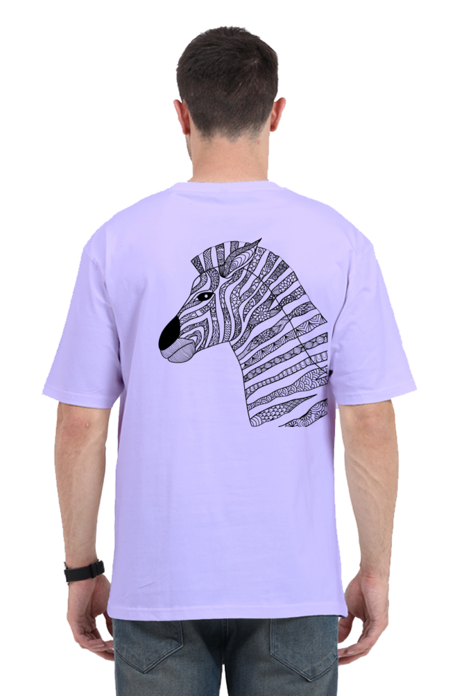 Mandala Zebra Unisex Oversized Tee