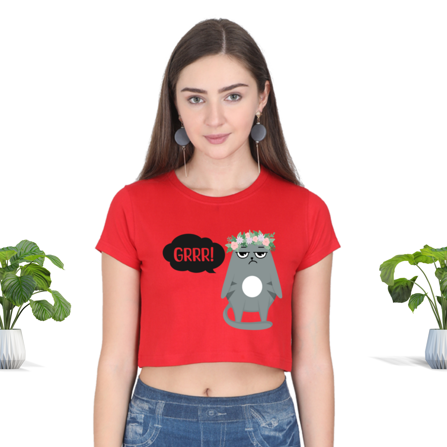 Grrr Women Crop Top