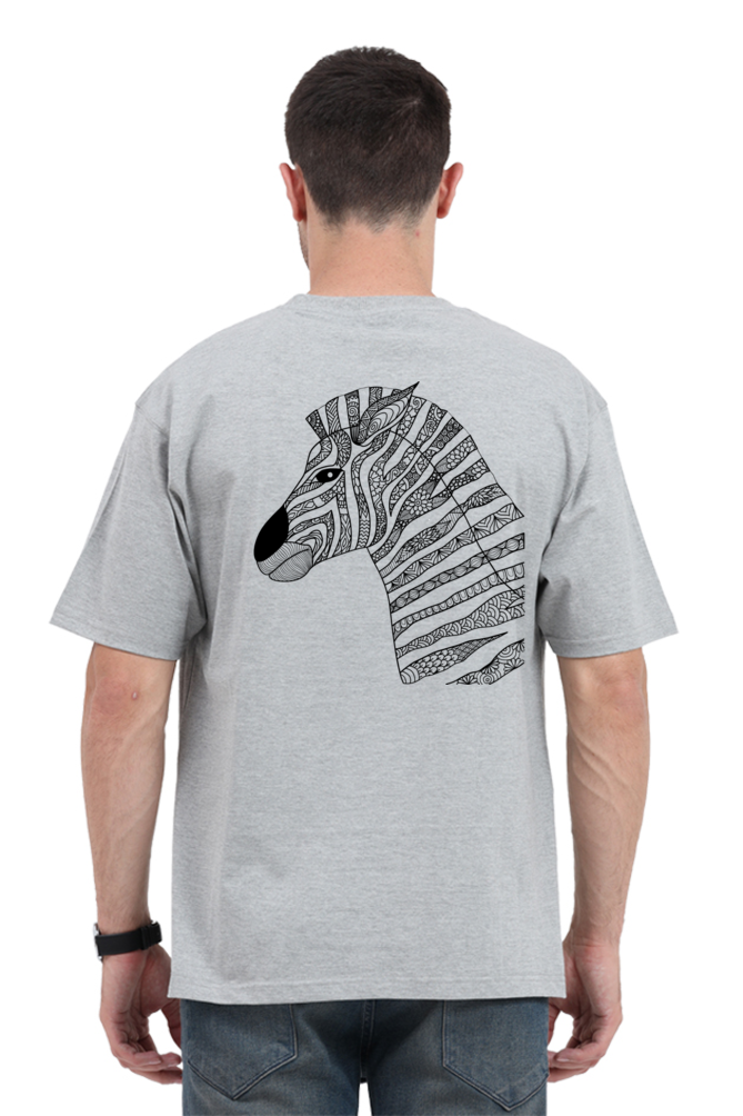 Mandala Zebra Unisex Oversized Tee
