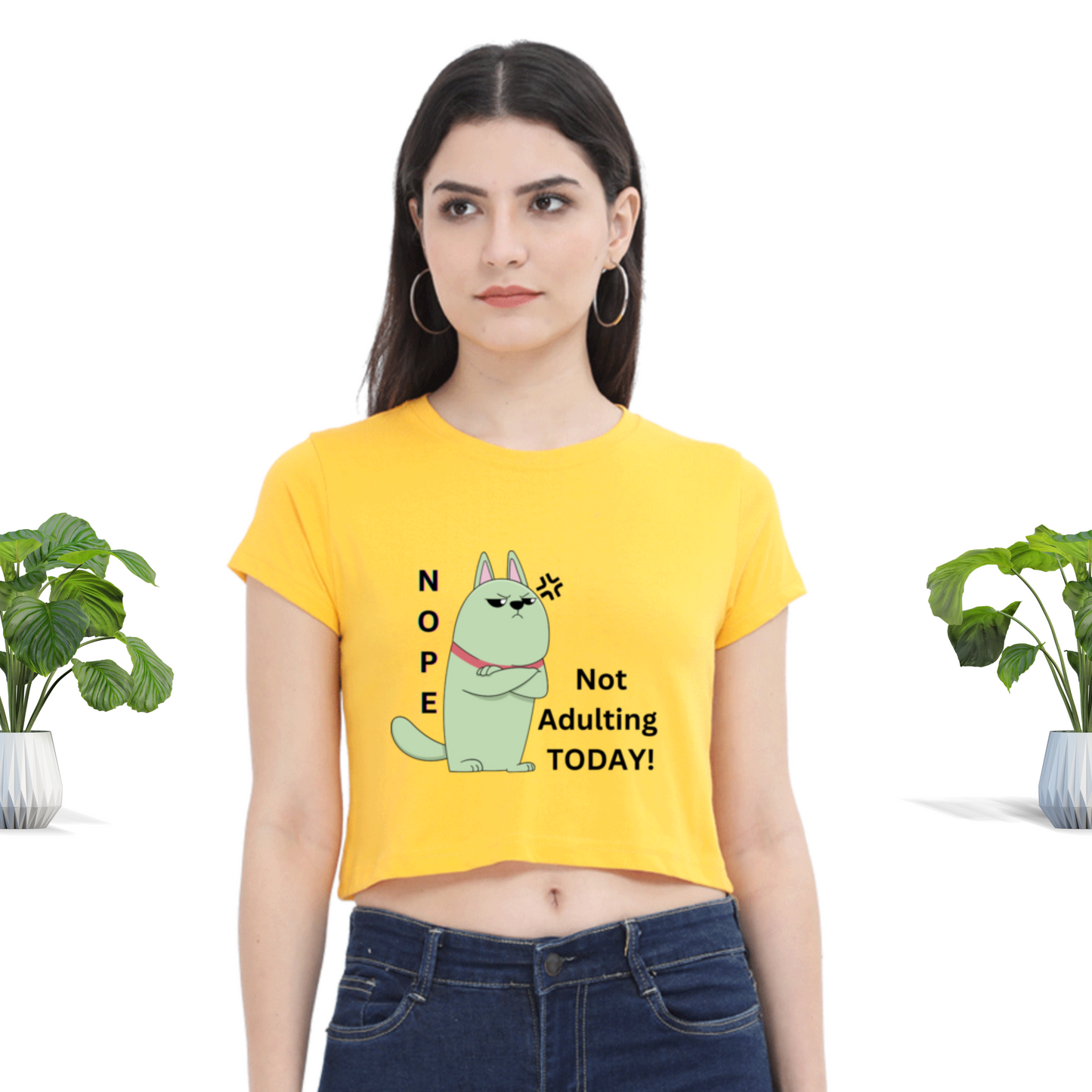 Not Adulting Today - Crop Top Women