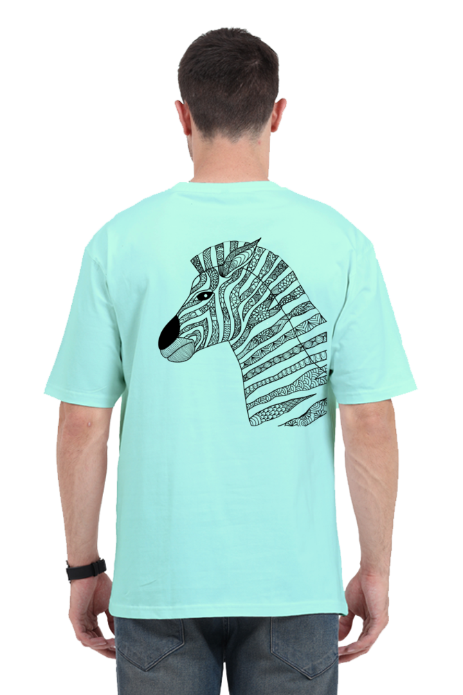 Mandala Zebra Unisex Oversized Tee