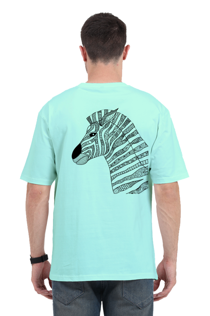 Mandala Zebra Unisex Oversized Tee