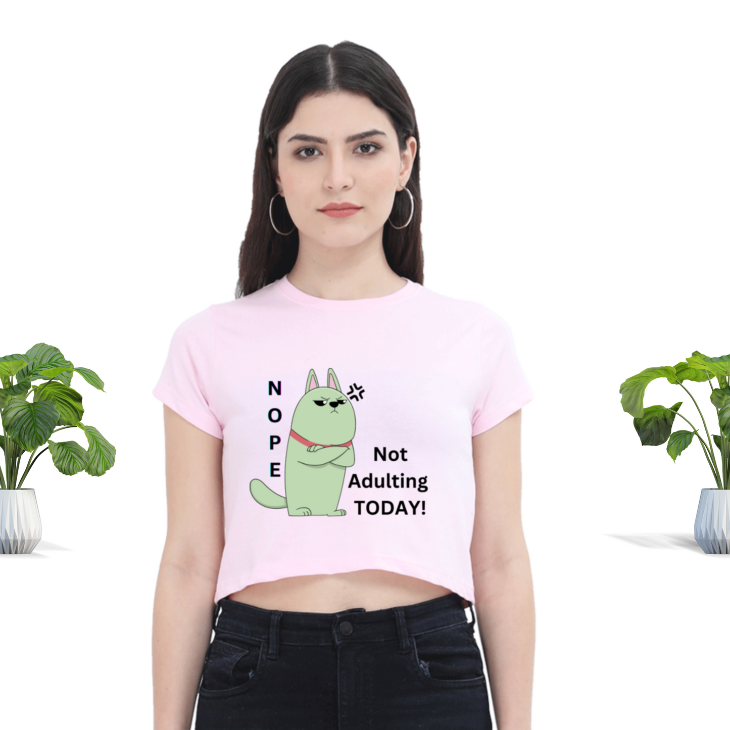 Not Adulting Today - Crop Top Women
