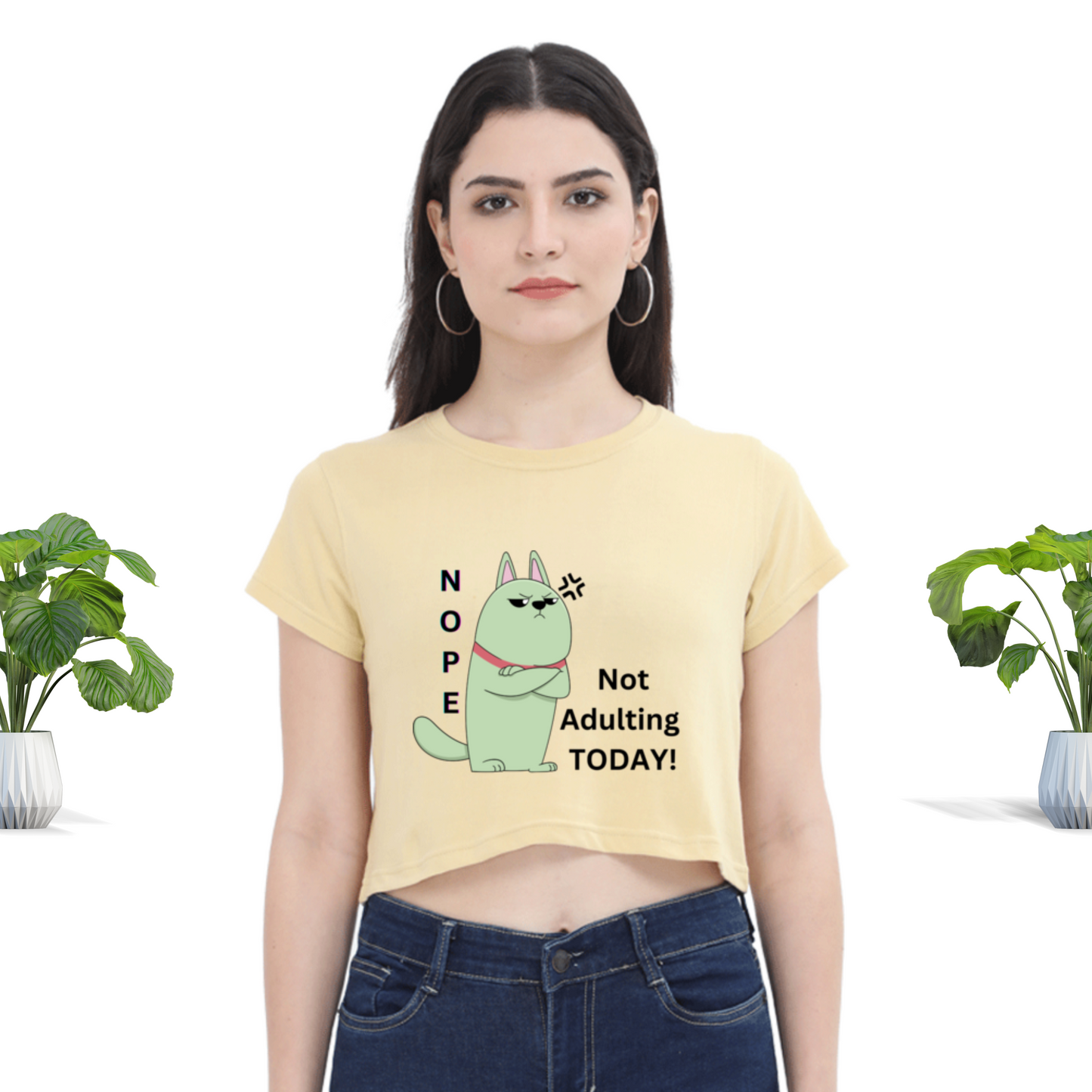 Not Adulting Today - Crop Top Women