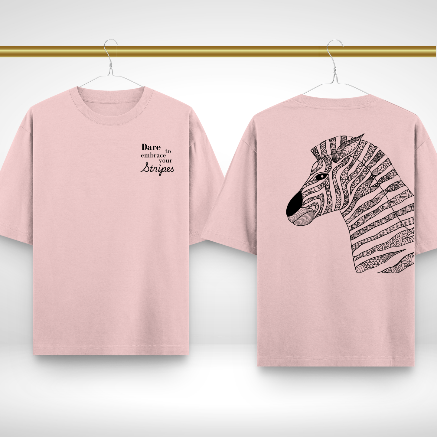 Mandala Zebra Unisex Oversized Tee