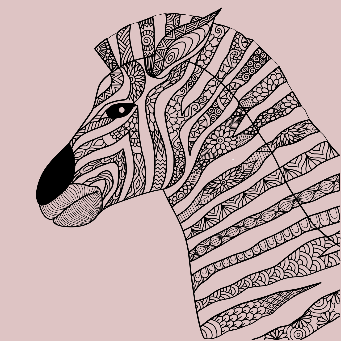 Mandala Zebra Unisex Oversized Tee