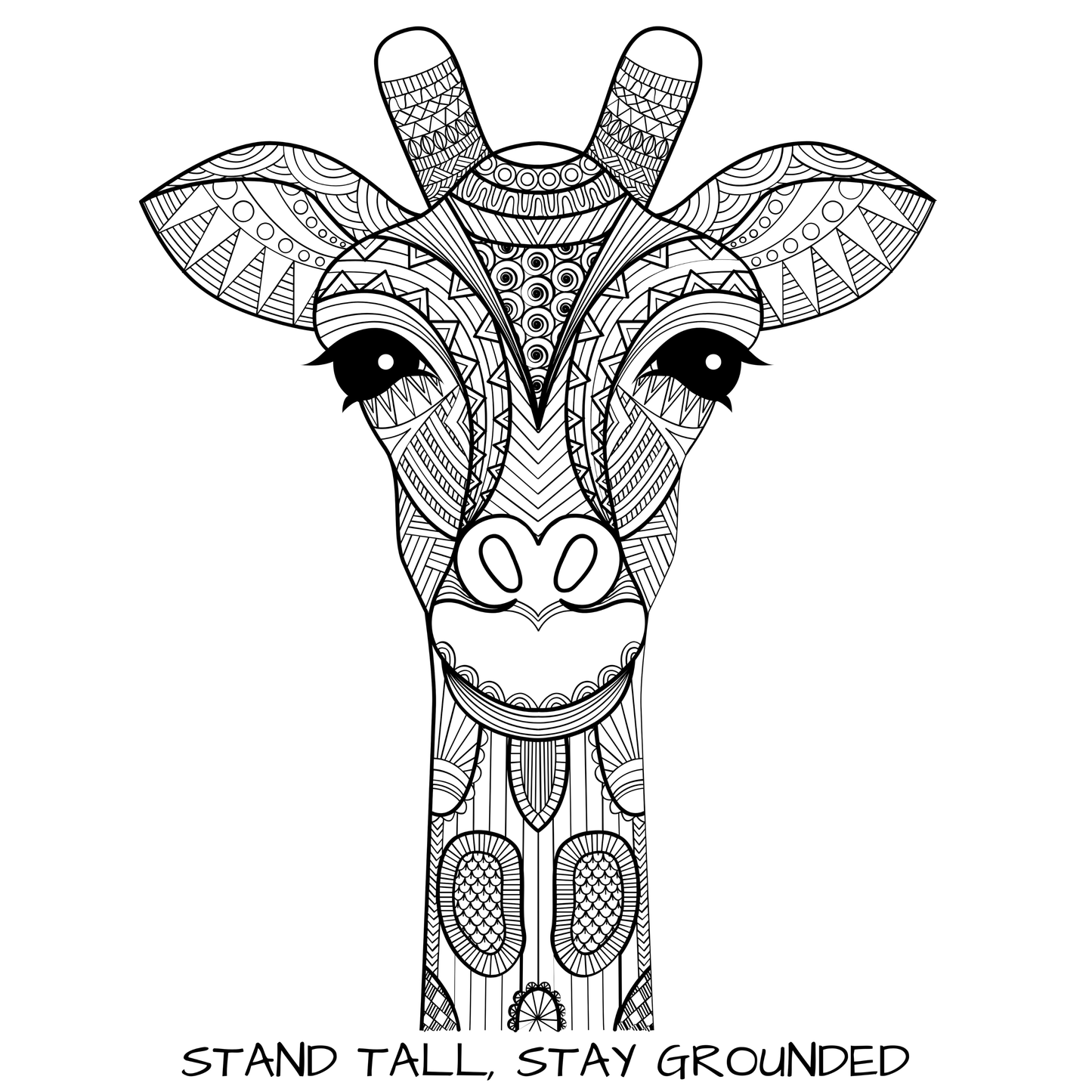 Mandala Giraffe Unisex Oversized Tee