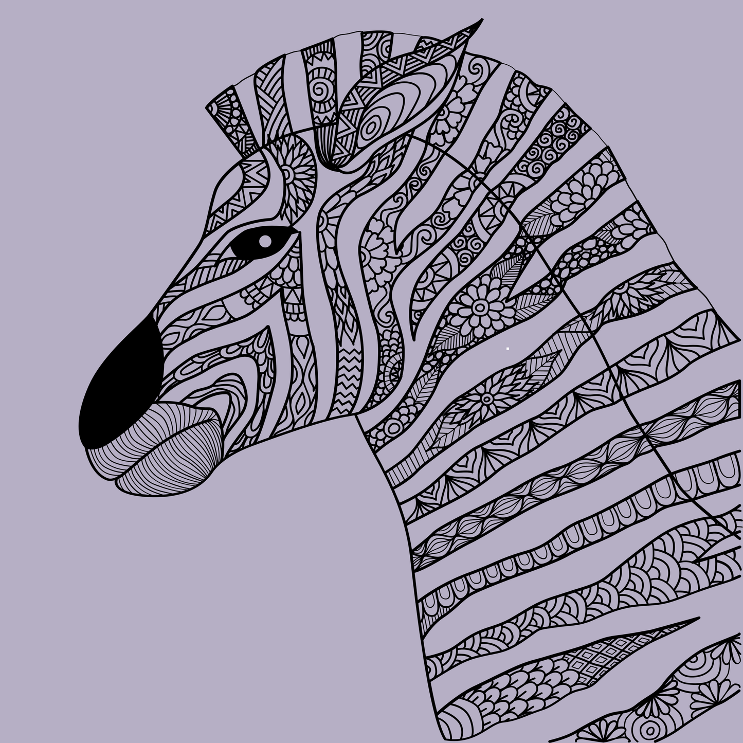 Mandala Zebra Unisex Oversized Tee