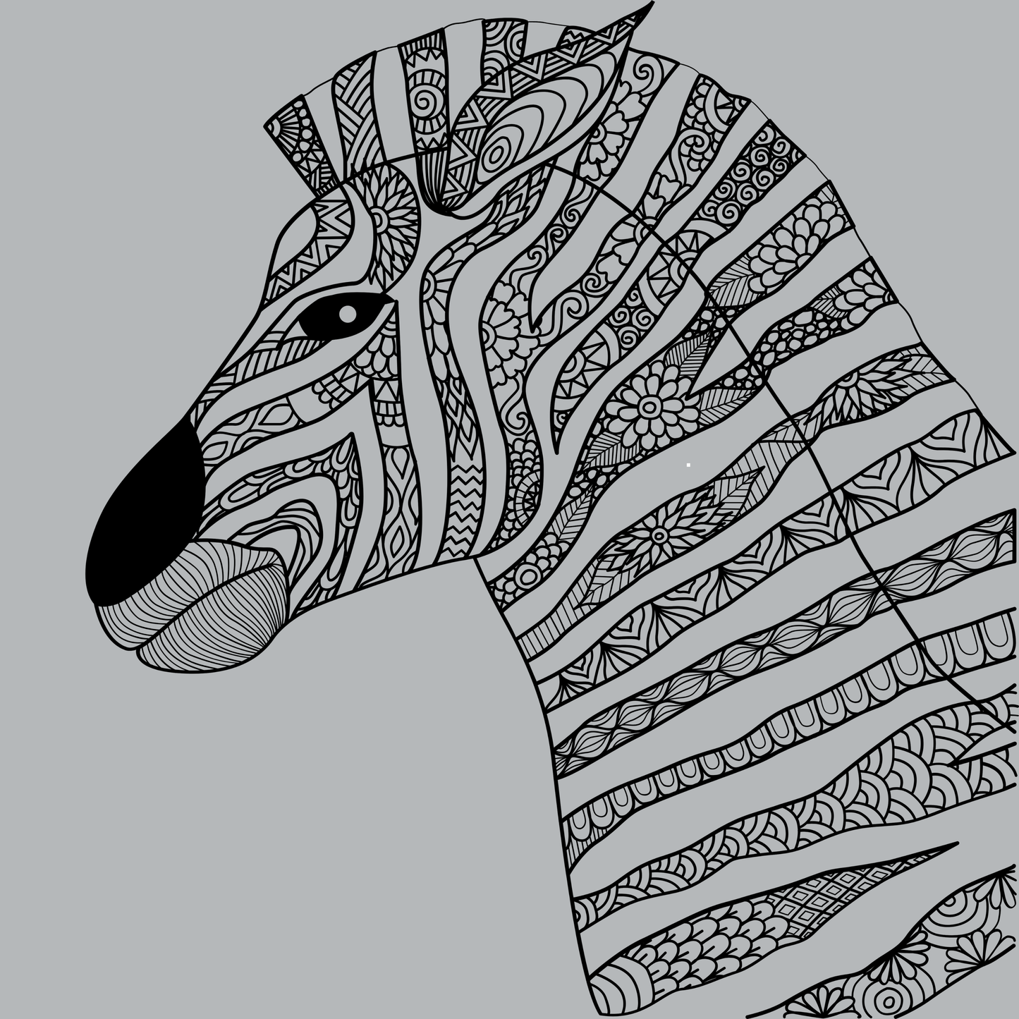 Mandala Zebra Unisex Oversized Tee