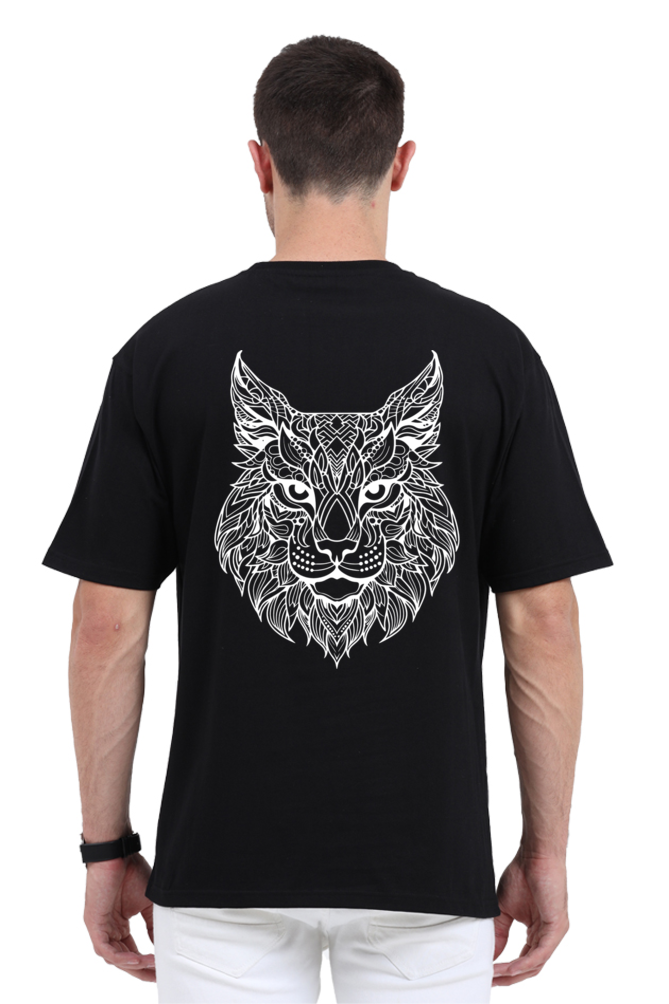 Mandala Lion Unisex Oversized Tshirt(Back)