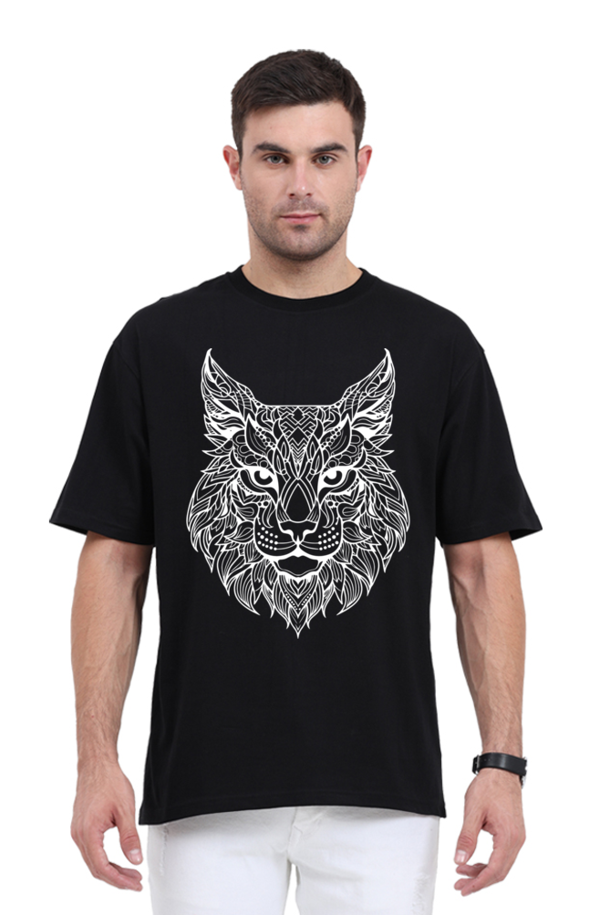 Mandala Lion Unisex Oversized Tshirt (Front)