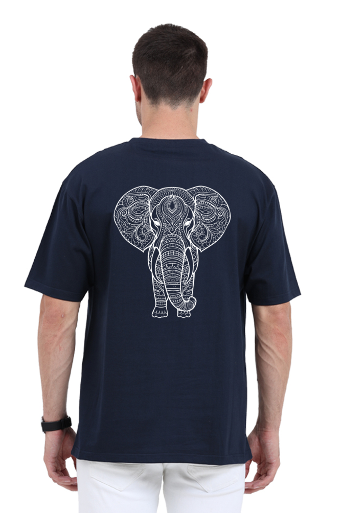 Mandala Elephant Unisex Oversized Tee