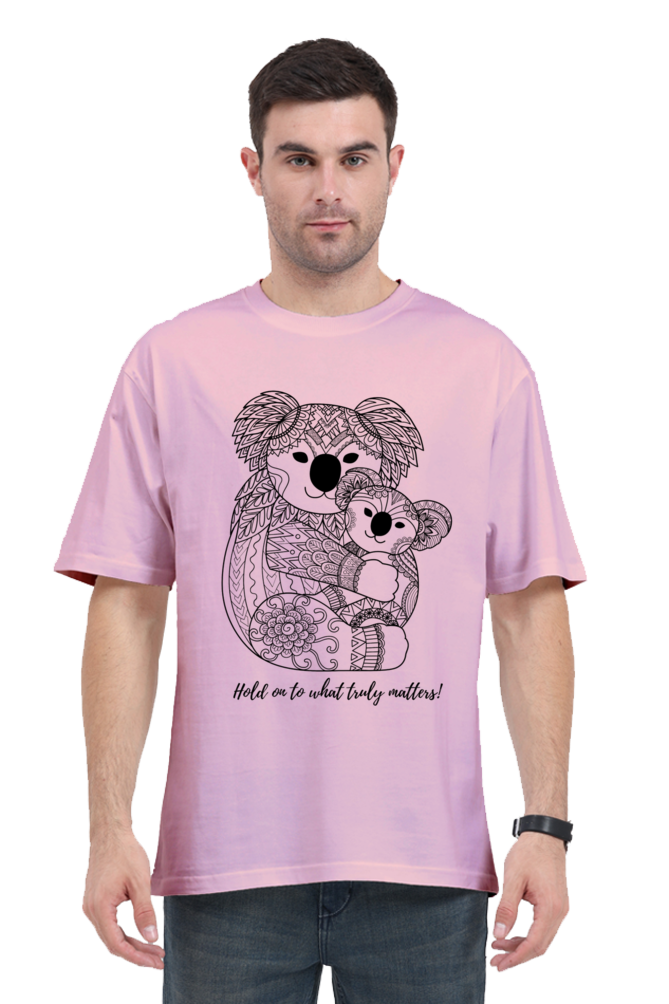 Mandala Koala Unisex Oversized Tee