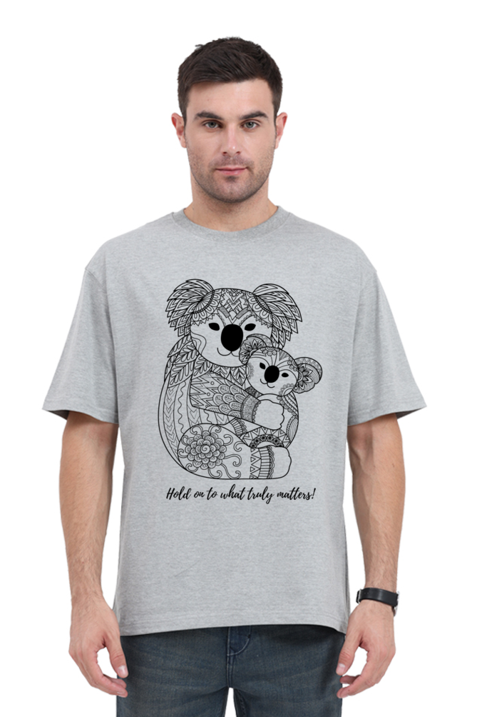 Mandala Koala Unisex Oversized Tee