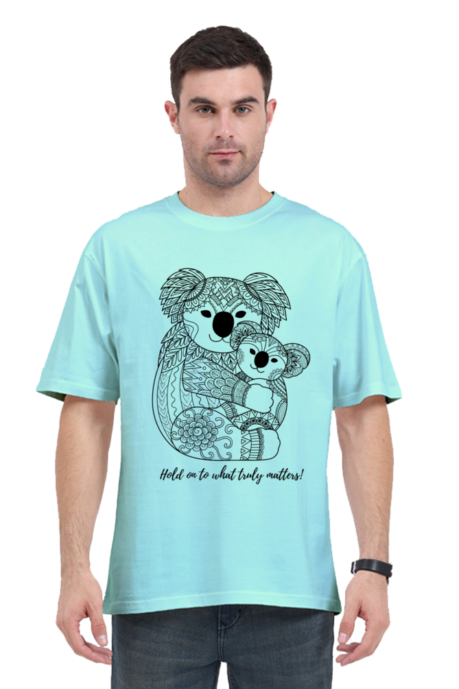 Mandala Koala Unisex Oversized Tee