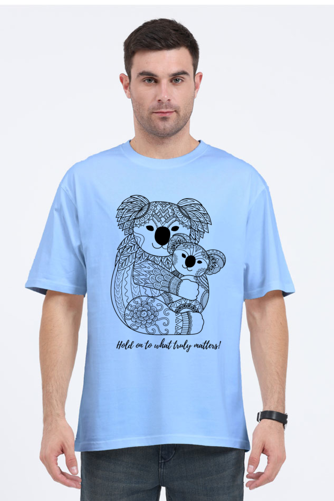 Mandala Koala Unisex Oversized Tee