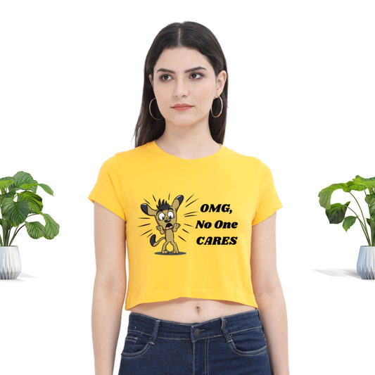 No One Cares Crop Top