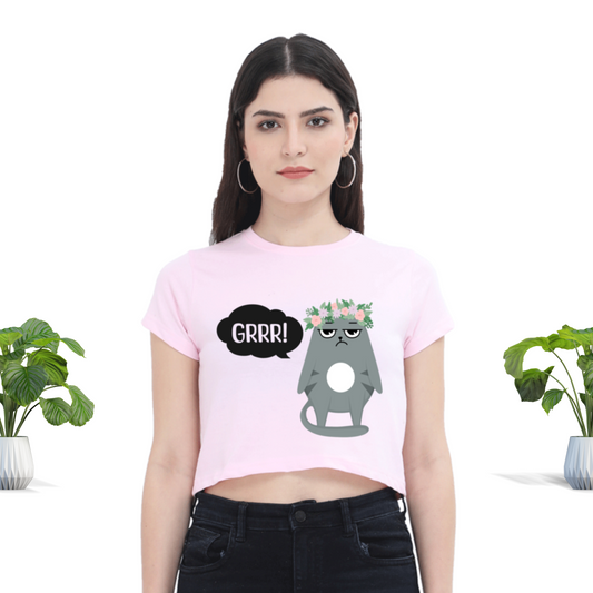 Grrr Women Crop Top