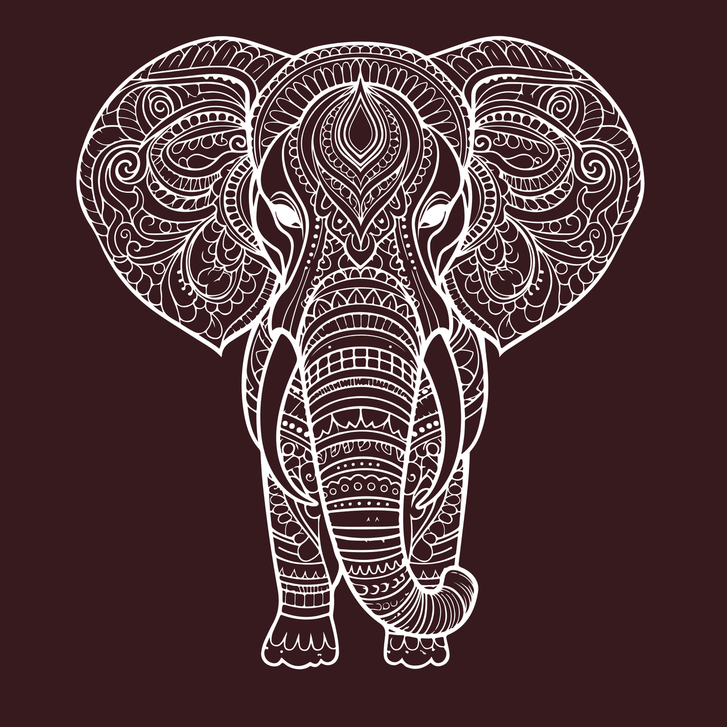 Mandala Elephant Unisex Oversized Tee