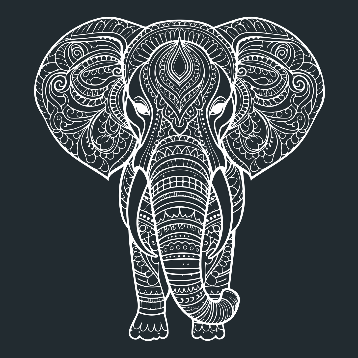 Mandala Elephant Unisex Oversized Tee