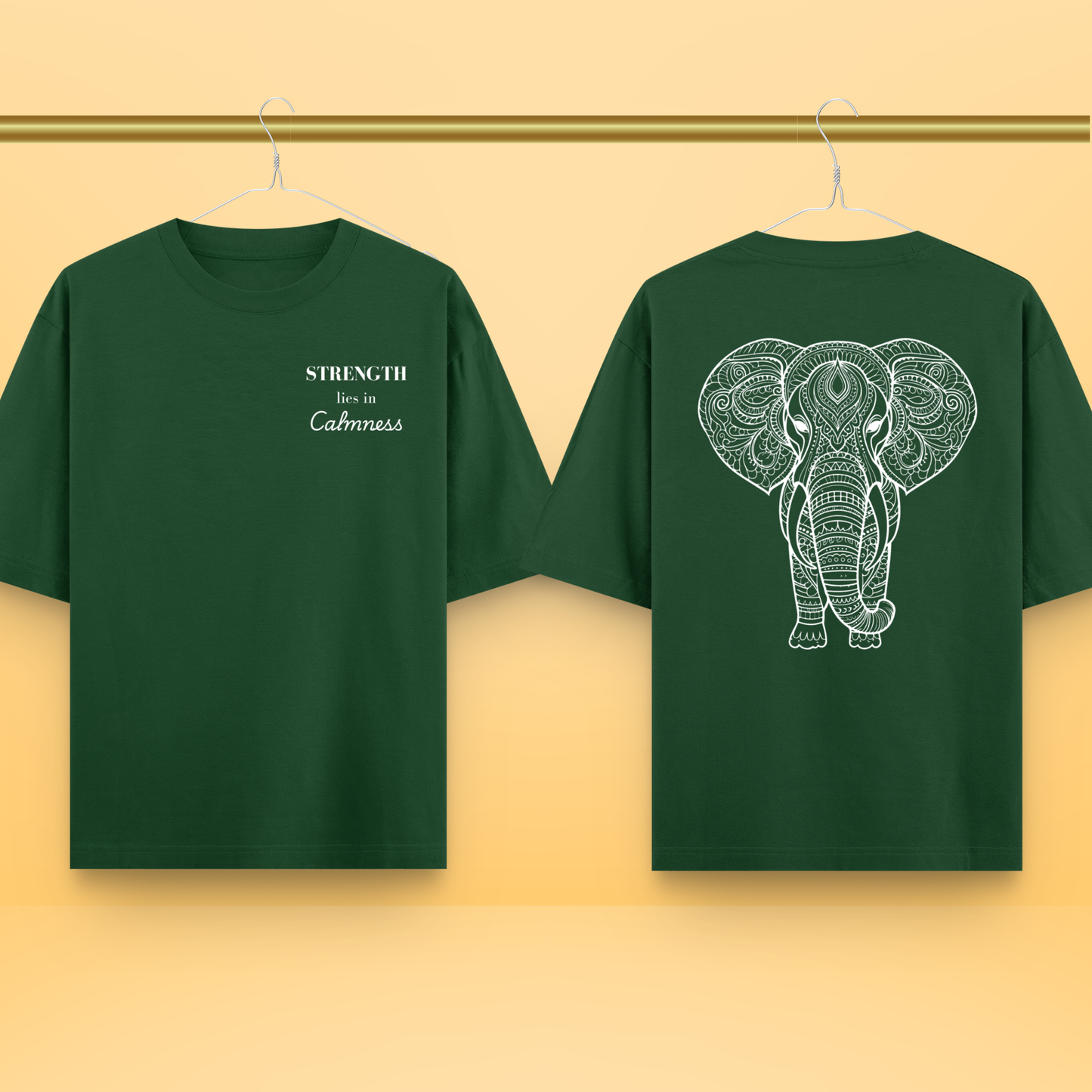 Mandala Elephant Unisex Oversized Tee