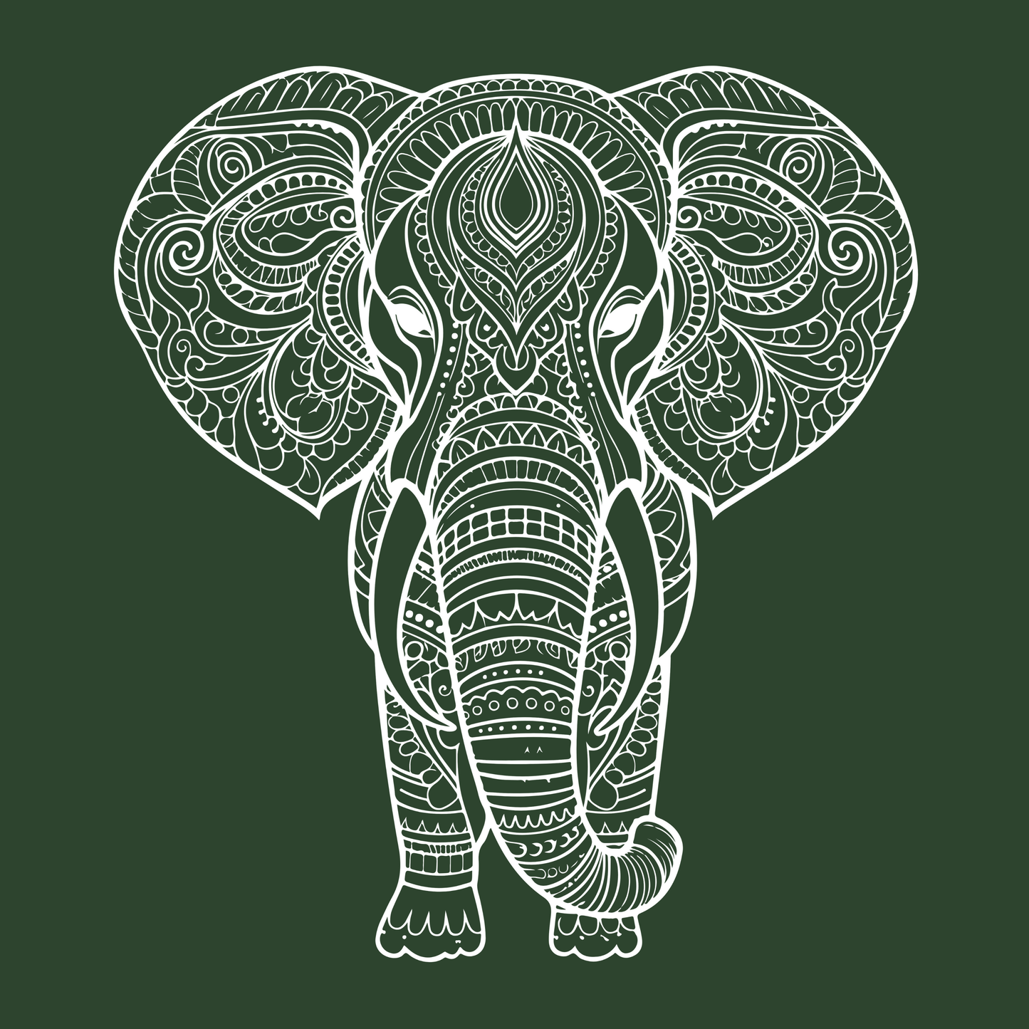 Mandala Elephant Unisex Oversized Tee